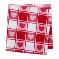 Design Imports Hearts Woven Check 6-pc. Napkins