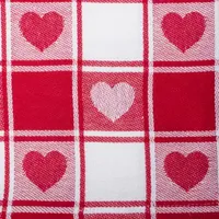 Design Imports Hearts Woven Check 6-pc. Napkins