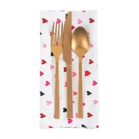 Design Imports Confetti Hearts Print 6-pc. Napkins