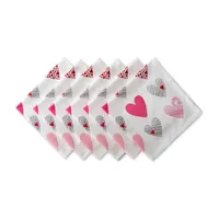 Design Imports Hearts Collage Print 6-pc. Napkins