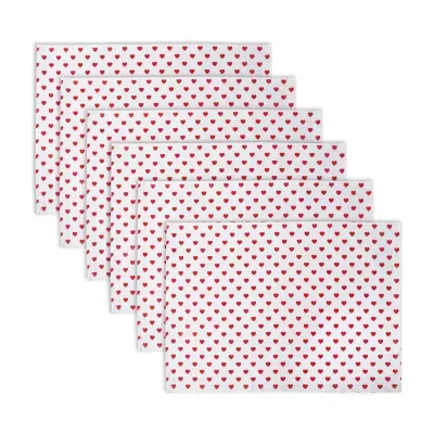 Design Imports Lil Hearts Ribbed 6-pc. Placemat