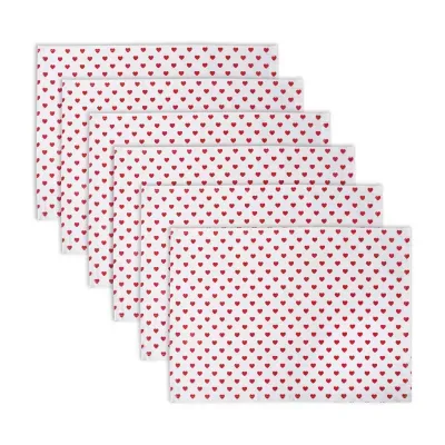 Design Imports Lil Hearts Ribbed 6-pc. Placemats