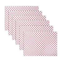 Design Imports Lil Hearts Ribbed 6-pc. Placemats