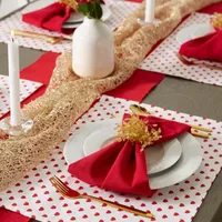 Design Imports Lil Hearts Ribbed 6-pc. Placemats