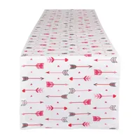 Design Imports Hearts & Arrow Print Table Runners