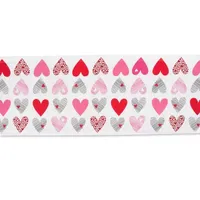 Design Imports Hearts Collage Print Table Runners