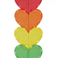 National Tree Co. 63" Stacked Rainbow Fabric HeartsTabletop Decor