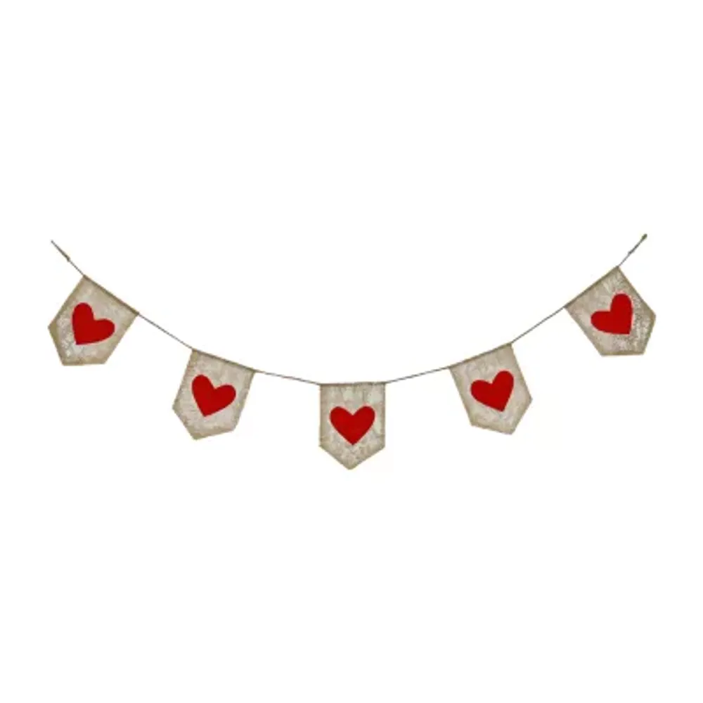 National Tree Co. 6 Ft. V Hearts Valentines Day Garland