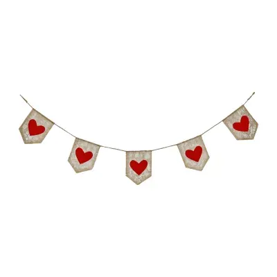 National Tree Co. 6 Ft. V Hearts Valentines Day Garland