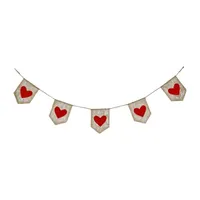 National Tree Co. 6 Ft. V Hearts Valentines Day Garland