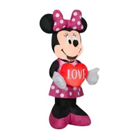 National Tree Co. 42" Pre-Lit Minnie Mouse" Valentines Day Outdoor Inflatable