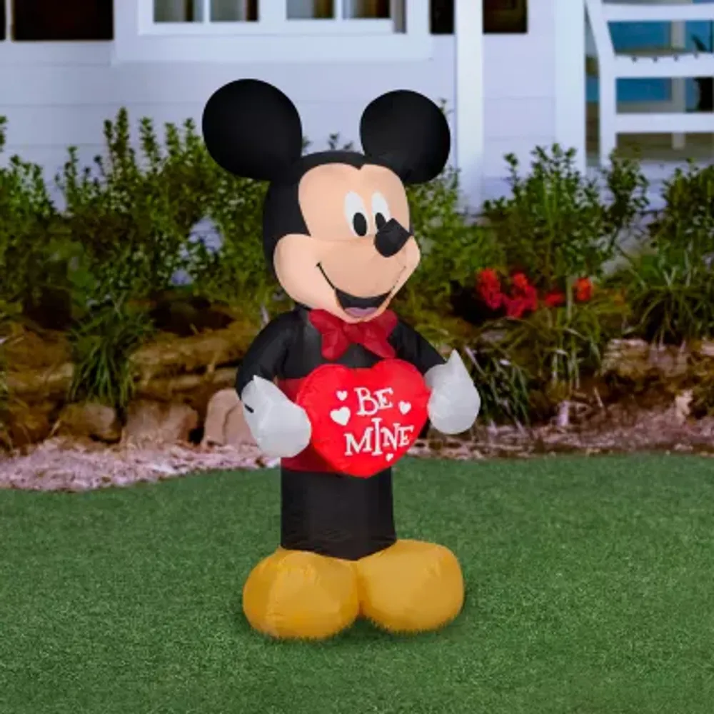 National Tree Co. 42" Pre-Lit Mickey Mouse" Valentines Day Outdoor Inflatable