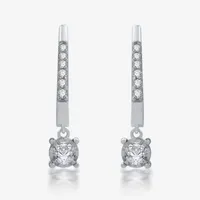 Ever Star (H-I / Si1-I1) 1/2 CT. T.W. Lab Grown White Diamond 10K White Gold 21mm Round Hoop Earrings