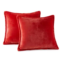 Home Expressions Velvet Plush 2-pack Square Throw Pillow