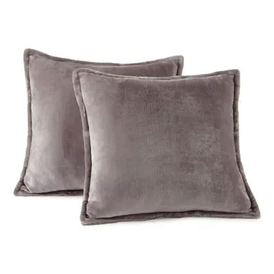 Home Expressions Velvet Plush 2-pack Square Throw Pillow