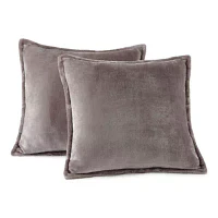 Home Expressions Velvet Plush 2-pack Square Throw Pillow