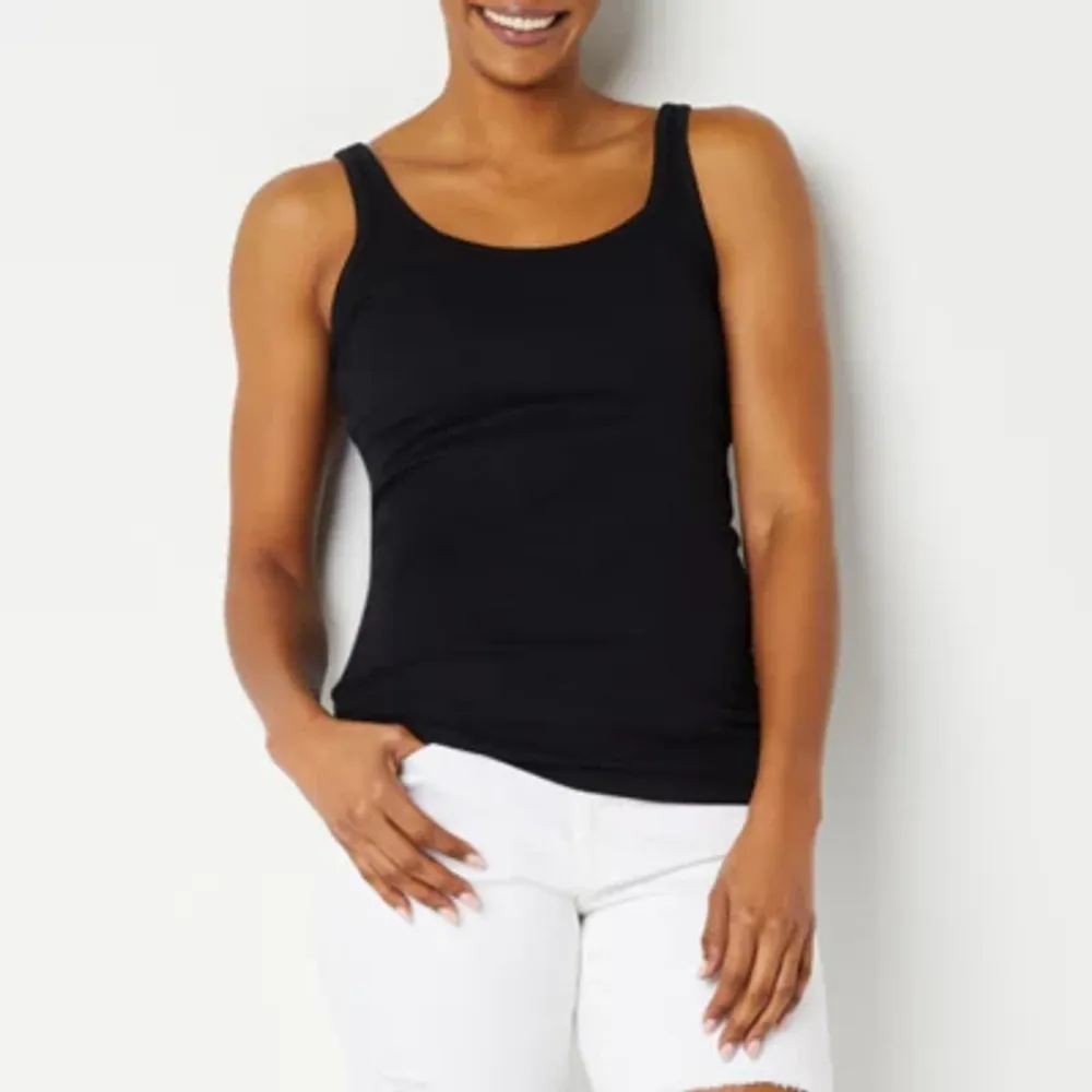 a.n.a Womens Round Neck Sleeveless Tank Top