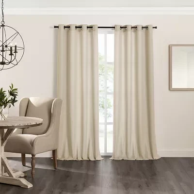 Fieldcrest Catalina Grommet Top Light-Filtering Single Curtain Panels