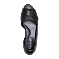 Easy Spirit Womens Bernie Open Toe Flat Heel Pumps