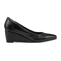 Easy Spirit Womens Jenni Pointed Toe Wedge Heel Pumps