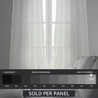 Exclusive Fabrics & Furnishing Florentina Rod Pocket Embroidered Sheer Single Curtain Panels