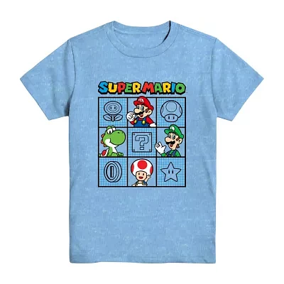 Little & Big Boys Crew Neck Short Sleeve Super Mario Graphic T-Shirt