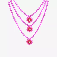 Bijoux Bar Crystal 20 Inch Link Flower Statement Necklace