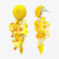 Bijoux Bar Yellow Cascade Copper Flower Drop Earrings