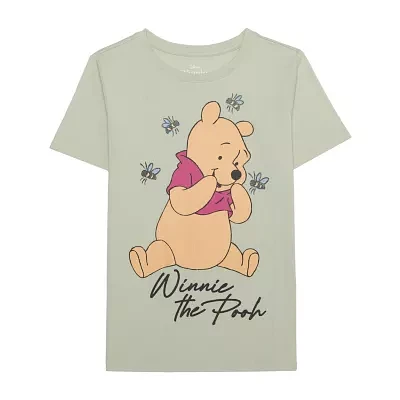 Disney Collection Little & Big Girls Crew Neck Short Sleeve Winnie The Pooh Graphic T-Shirt