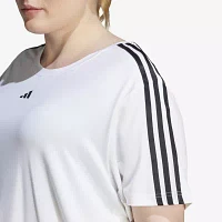 adidas Essentials 3 Stripes Training Tee (Plus Size)