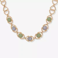 a.n.a Gold Tone 16 Inch Triangle Collar Necklace