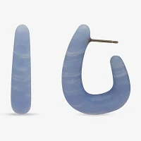 a.n.a Blue 28.4mm Triangle Hoop Earrings
