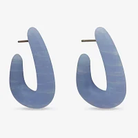 a.n.a Blue 28.4mm Triangle Hoop Earrings