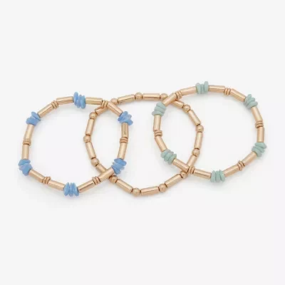 a.n.a Gold Tone 3-pc. Stretch Bracelet