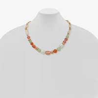 a.n.a Gold Tone Bead Frontal Gold Tone Collar Necklace