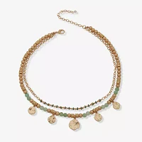 a.n.a Gold Tone Womens 22 Inch Strand Necklace