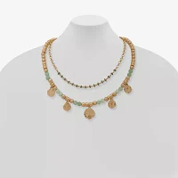 a.n.a Gold Tone Womens 22 Inch Strand Necklace