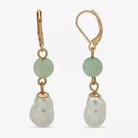a.n.a Gold Tone Bead Simulated Pearl Drop Earrings