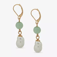 a.n.a Gold Tone Bead Simulated Pearl Drop Earrings