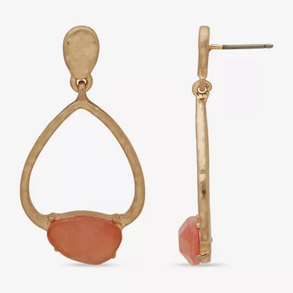 a.n.a Gold Tone Womens Drop Earrings