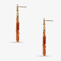 a.n.a Gold Tone Fan Drop Earrings
