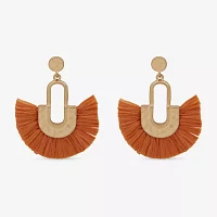 a.n.a Gold Tone Fan Drop Earrings
