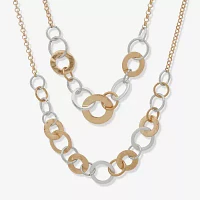 a.n.a Two Tone Hammered Collar Necklace