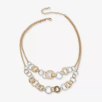 a.n.a Two Tone Hammered Collar Necklace