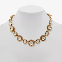a.n.a Two Tone Hammered Womens 16 Inch Collar Necklace