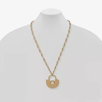 a.n.a Two Tone Hammered Womens Zinc Pendant Necklaces