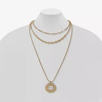a.n.a Hammered Womens 16 Inch Strand Necklace