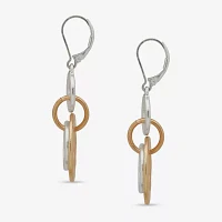 a.n.a Two Tone Hammered Drop Earrings