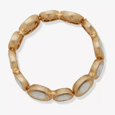 a.n.a Two Tone Hammered Stretch Bracelet