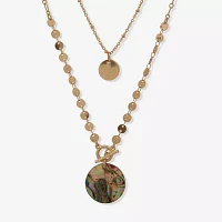a.n.a Gold Tone Toggle Womens 18 Inch Pendant Necklace